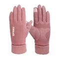 thumbnail image 3 of Guantes de gamuza para hombre, de invierno, de lana, cálidos, resistentes al viento, a prueba de frío, antideslizantes, para parejas, guantes de pantalla táctil para mujer, 3 of 5