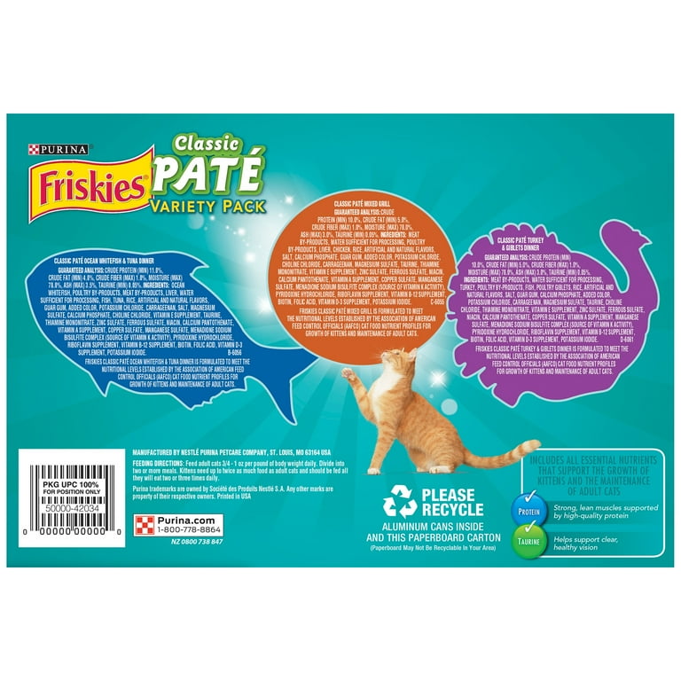 Purina Friskies Classic Pate Wet Cat Food Variety Pack 5.5 oz