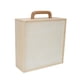 thumbnail image 2 of Caja de madera con asa, caja de madera sin pintar, tapa deslizante vacía portátil, caja de madera Tapa de Madera Grande, 2 of 9