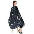 thumbnail image 5 of Barber Hair Cutting Cape with Snap Closure, Perfehair Salon haircut Cape Cover for Clients, Black, 5 of 8