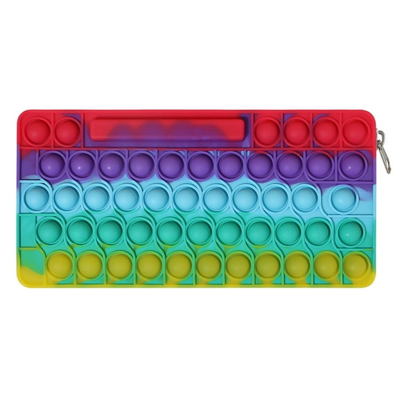 One opening Unisex Silicone Pencil Case Soft Pen Bag Bubble Fidget Sensory Toy