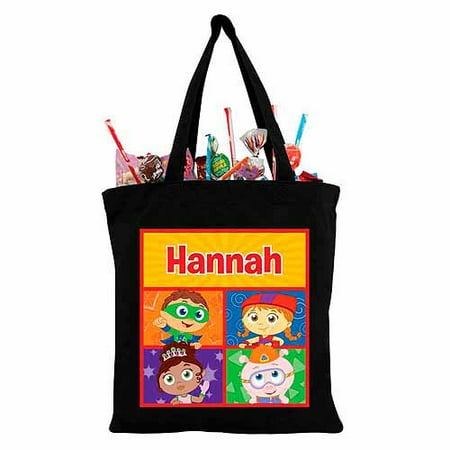Personalized Super Why Readers Black Trick Or Treat Bag