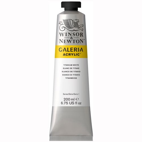Winsor & Newton 2136644 Galeria Acrylic Color Tube, 200ml, Titanium White, 200-ml