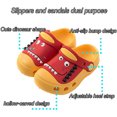 thumbnail image 3 of Kids Boys Girls Dinosaur Slippers Toddler Slip On Lightweight Beach Pool Sandals (Yellow) 18, 3 of 5