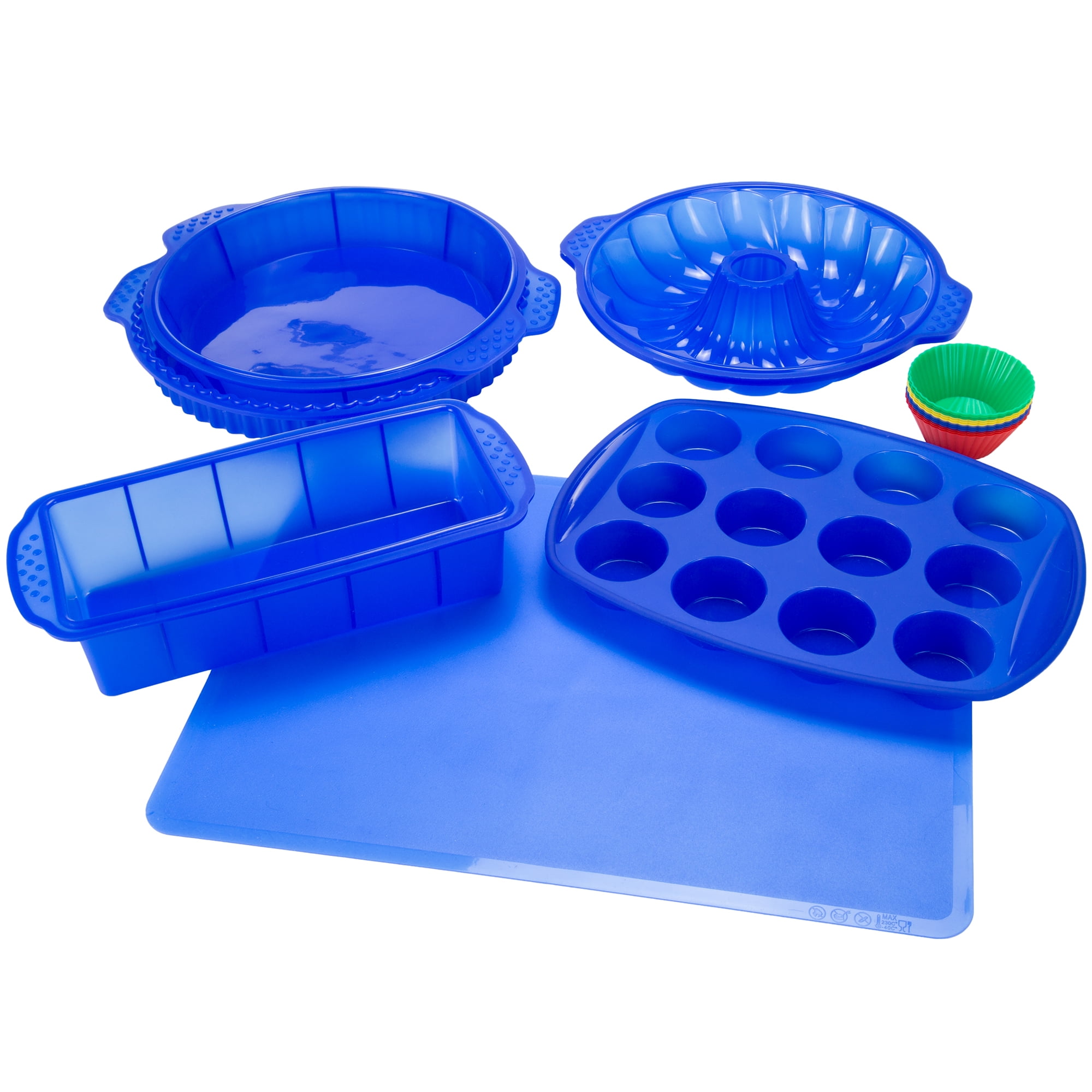 Classic Cuisine 18Piece Nonstick Silicone Baking Pan Set (Blue