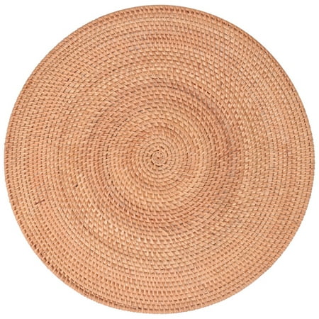 

Rattan Woven Placemats Table Mats Non Heat Resistant Place Mat Wicker Placemat Trivets for Hot Dishes Round 40cm