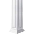 thumbnail image 4 of Ekena Millwork 12"W x 12'H Premium Square Non-Tapered Raised Panel PVC Endura-Craft Column Wrap Kit, Crown Capital & Base, 4 of 6