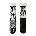 thumbnail image 5 of Animal Print Non-Slip Floor Socks for Adults,Plush Fleece Lined Winter Grip Socks,Thermal Anti-Skid House Socks with Animal Designs,Cozy Indoor Outdoor Slip-Resistant Socks for Women and Men - Black, 5 of 5