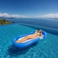 thumbnail image 5 of Clearance Inflatable Pool Float Adult - Pool Floaties Lounger Floats Floating Chair Raft, Water Floaty Lake Lounge Tanning Floats Beach Party Toys for Kiddo Adults (Blue), 5 of 7