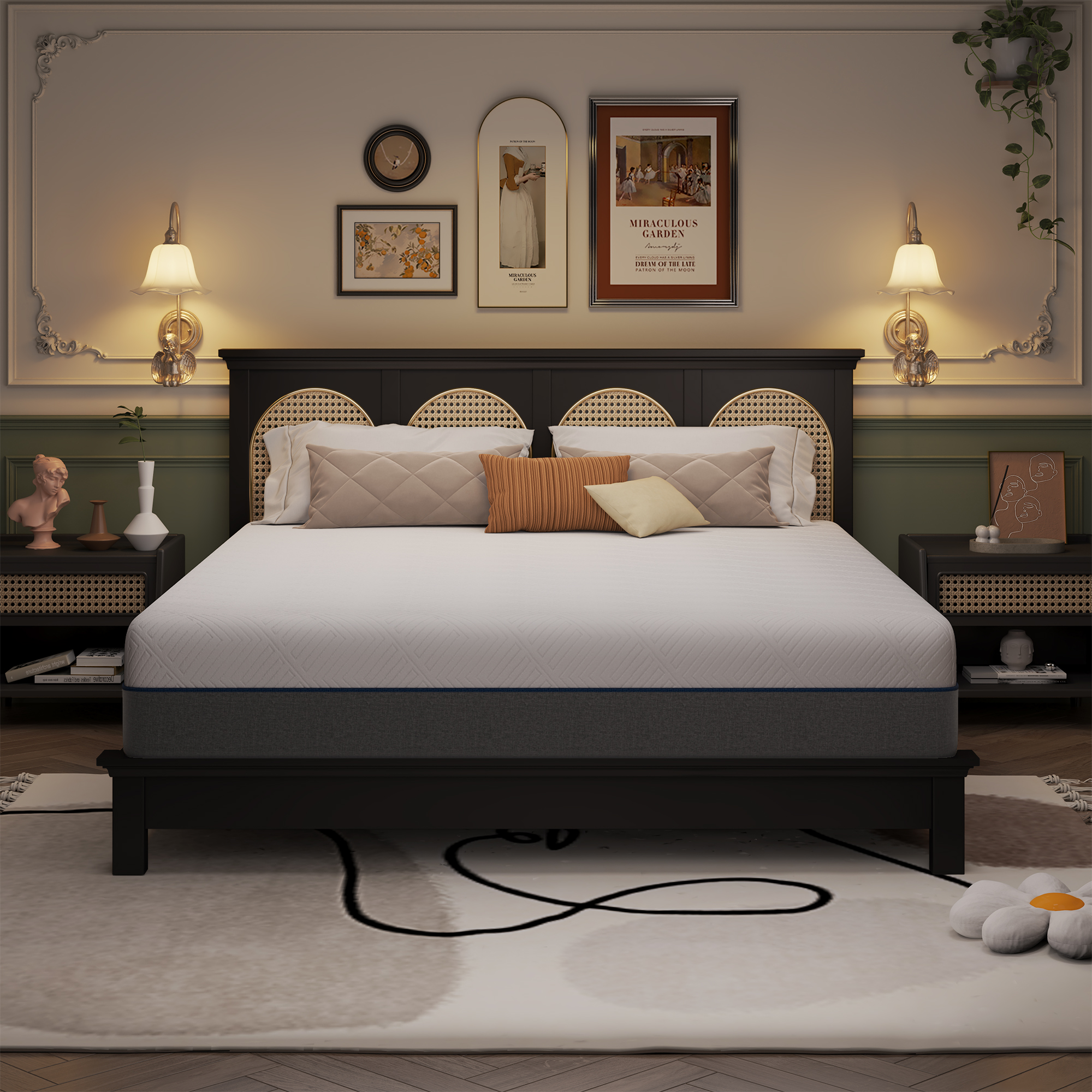 Doubleslee 12 inch Queen Mattress, Memory Foam Hybrid Mattress in a Box, Pressure Relief