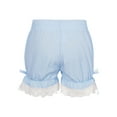 thumbnail image 2 of iiniim Kids Girls Ruffled Lace Hem Bloomer Shorts Breathable Safety Pants Blue 110, 2 of 7