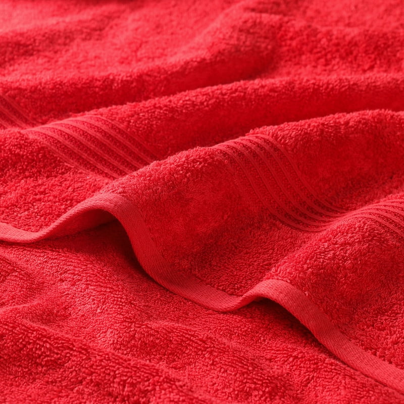 Superior Egyptian Cotton Absorbent Red Bath Towel Set of 2
