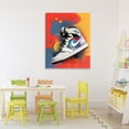 thumbnail image 3 of Stupell Industries Contemporary Shoe With Colorblock Background Canvas Art, 30 x 40, by Creative Studio, 3 of 8