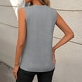 thumbnail image 4 of Débardeurs & Camisoles pour Femmes Soldes Débardeur Mélangé pour Femmes Couleur Unie Col Rond Sans Manches Mode Été Haut Décontracté, 4 of 5