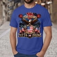 thumbnail image 2 of UngA 250 Anniversary USA Shirt Mens American Flag 4th of July Independence Day T-Shirt Crew Neck Short Sleeve Men's Shirts Blue,XL, 2 of 5