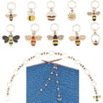 thumbnail image 6 of 11Pcs Animal Stitch Marker Charms Cat Dog Alloy Enamel Charm Locking Markers Acrylic Number Bead Knitting Row Counter Chains with Claw Clasps, 6 of 8