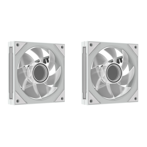Ventilador con caja ARGB 12 cm enfriador 5 V-3 pines para computadora (regular) blanco