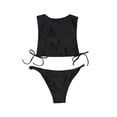 thumbnail image 2 of Seyurigaoka Women Fashion Two-piece Swimming Suit Sleeveless Tops + Bottoms Set, 2 of 8