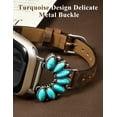 thumbnail image 2 of Wearlizer Boho Turquoise Strap Compatible with Apple Watch Band 42/41/40/38/46/45/44/49mm for Women, Western Leather Strap for iWatch Ultra Series SE/10/9/8/7/6/5/4/3/2/1, 2 of 6