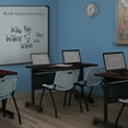 thumbnail image 2 of 48" x 30" Flip Top Mobile Training Table with Modesty Panel- Mahogany and 2 "M" Stack Chairs- Grey, 2 of 7