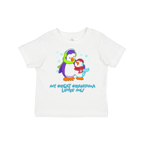 Inktastic My Great Grandma Loves Me Cute Penguins Boys or Girls Toddler T-Shirt