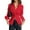 Red, variant on Long Sleeve Shirts for Women, Women's Long Bell Sleeve Button Down Shirt Lace Up Back Princess Line Lapel Top
