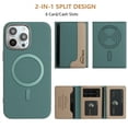 thumbnail image 5 of ELEHOLD Case for iPhone 7 / 8 / SE 2022 & 2020, 2-in-1 Magnetic Detachable Wallet Case, RFID Blocking PU Leather Flip Cover with Kickstand & Card Holder,Green, 5 of 5