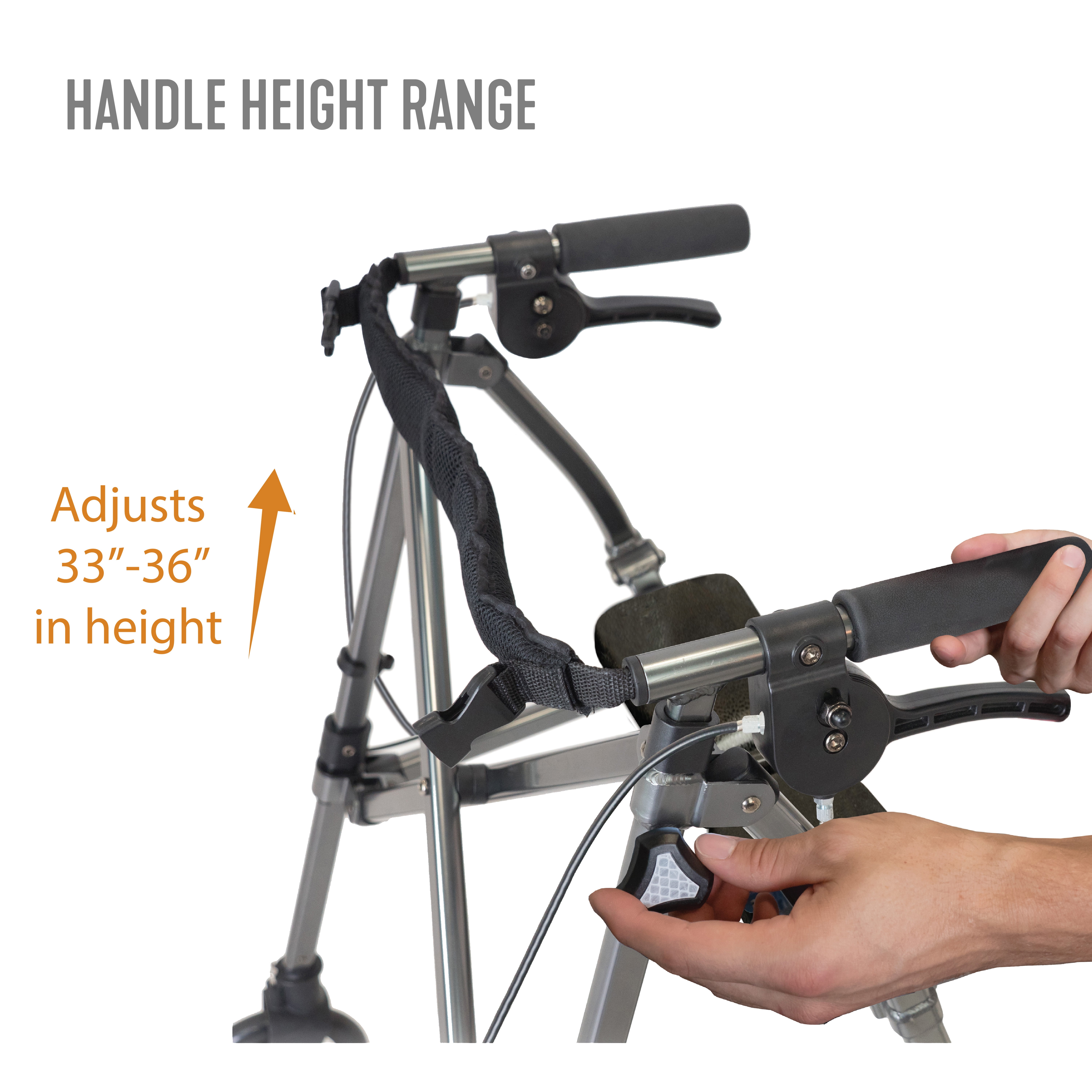 Able Life Space Saver Rollator, Lightweight Folding Walker for Seniors, Rolling Walker with Wheels and Seat, Black