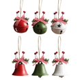 thumbnail image 2 of 1 campana navideña de metal roja, blanca y verde, para colgar en el árbol de Navidad, adorno navideño para el hogar, 2 of 5