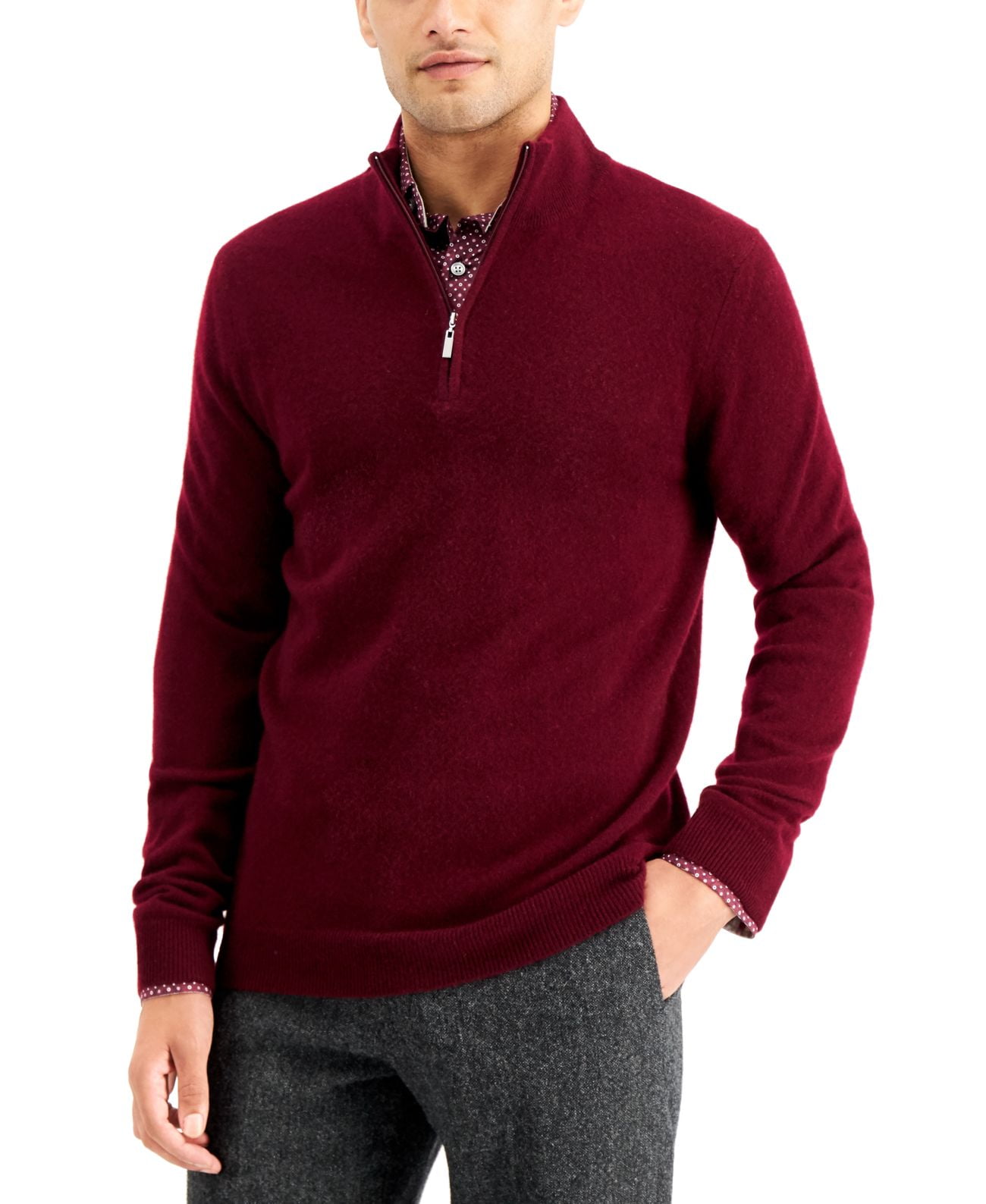 Tasso Elba Men's Quarter-Zip Cashmere 