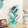 thumbnail image 4 of Buildhom 4-Tier Tree Bookshelf with Shelves, Freestanding Bookcase for Living Room, Bedroom, Home Office, Green, 4 of 8