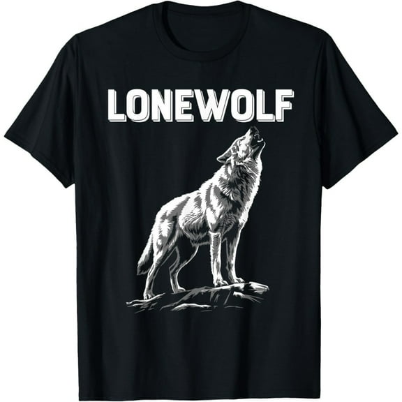Alpha Lone Wolf Tee Pack Member Wildlife Howling T-Shirt