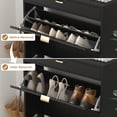 thumbnail image 5 of Brafab Shoe Storage Cabinet, Slim Entryway Shoe Organizer with Sun Pattern Doors, 1 Pack, 5 of 7