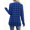 thumbnail image 4 of Christmas round-neck checked sweatershirts, printed long-sleeved tops, Fall and winter fashion outfits, 4 of 8