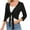 Black, variant on IROINNID Cardigan Outfits for Women Comfortable Solid Color Three-quarter Sleeves Cardigan,White