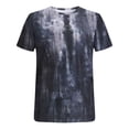 thumbnail image 5 of Men's Crew Neck T Shirts Vintage Trendy Tie Dye Print Short Sleeve Tops Lightweight Summer Beach Casual Workout Tees Z008-Grey 5XL, 5 of 5
