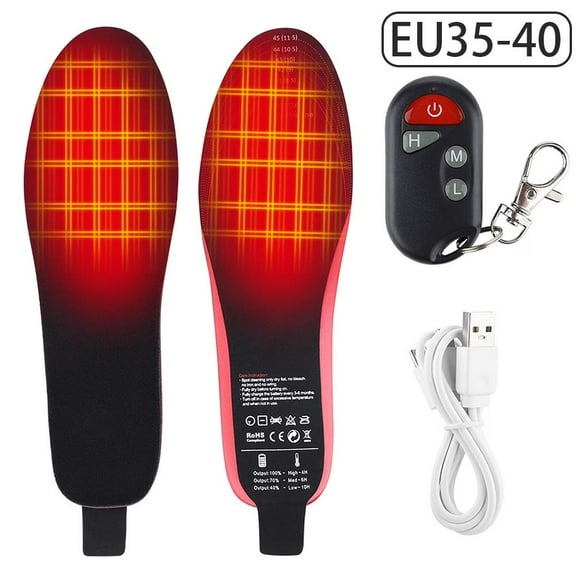 Heated Insoles Rechargeable, Foot Warmer with 3 Heat Setting,Ergonomic Design Fast Heating with Remote Control for Men Women,Dead of Winter Heated Insoles for Hunting, Fishing, Hiking