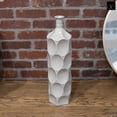 thumbnail image 2 of Urban Trends Ceramic Decorative Grey Vase Dimple Pattern Sides, Decor Center Piece for Home Décor for Living Room, Table, Office Decor, 2 of 7