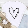 thumbnail image 2 of Ruimatai Matching Shirts for Couple His Her Couple Love Tops Women's Valentine's Day Love Print Round Neck Short Sleeve Top Short Sleeve Round Neck Top/Shirt, 2 of 5