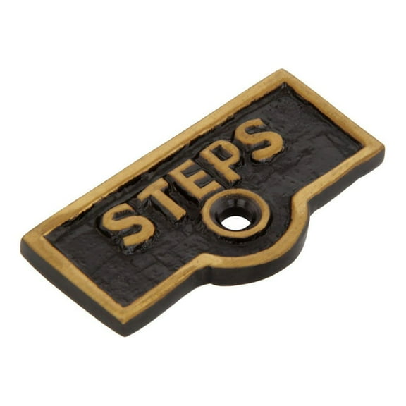 Switch Plate Tags STEPS Name Signs Board Cast Brass Traditional Engraved Wall Light Switch Cover Labels Renovators Supply