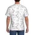 thumbnail image 3 of Bixox Men's Rabbit Eating Printed Short Sleeve Skinny Athletic T-Shirt, 3 of 6
