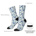 thumbnail image 4 of Vsdgher Vintage Floral Birds Crew Socks for Men & Women, Breathable Casual Athletic Ankle Socks, 4 of 6