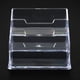 thumbnail image 4 of 1 paquete de tarjeteros de visita, organizador de tarjetas acrílico de 3 niveles, portatarjetas transparente para oficina, capacidad de 180 tarjetas, 4 of 5