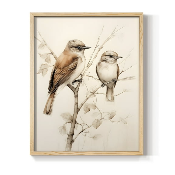 Vintage Animal Print LII - 10in. x 8in. Vintage Framed Print in Natural Wood Frame