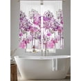 thumbnail image 5 of Spring Floral Sheer Curtains 63 Inch Length 2 Panels Set Window Treatments, Pink Onion Dandelion Flowers Botanical Rod Pocket Semi Curtains for Living Room/Bedroom/Kitchen Décor, 104"W x 63"L, 5 of 7