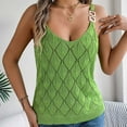 thumbnail image 2 of Mrat Knit Tank Tops Women's Fashion Tank Tops Summer Sleeveless Casual Loose Blouses Cotton Tank Tops S-153 Green XL, 2 of 7