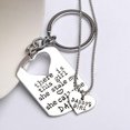 thumbnail image 1 of Father's Day Jewelry Love Heart Daughter Father Letter Printed Keychain Necklace, 1 of 8