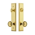 thumbnail image 3 of Grandeur Fifth Avenue Tall Plate Single Cylinder One Piece Knobset with Soleil Knob, 3 of 6