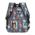 thumbnail image 4 of Goofa The Nightmare Before Christmas Pattern Casual Backpack for School & Travel – Lightweight Ergonomic Backpack with Laptop Compartment, Multiple Pockets-One Size, 4 of 5