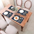 thumbnail image 6 of XMXT Woven Placemats Set of 4, Fantastic Cartoon Universe Stain Resistant Table Runner Anti-Skid Place Mats for Dining Table, 12 x 18 inches, 6 of 6